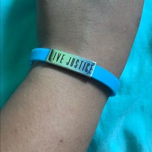 Blue justice bracelet